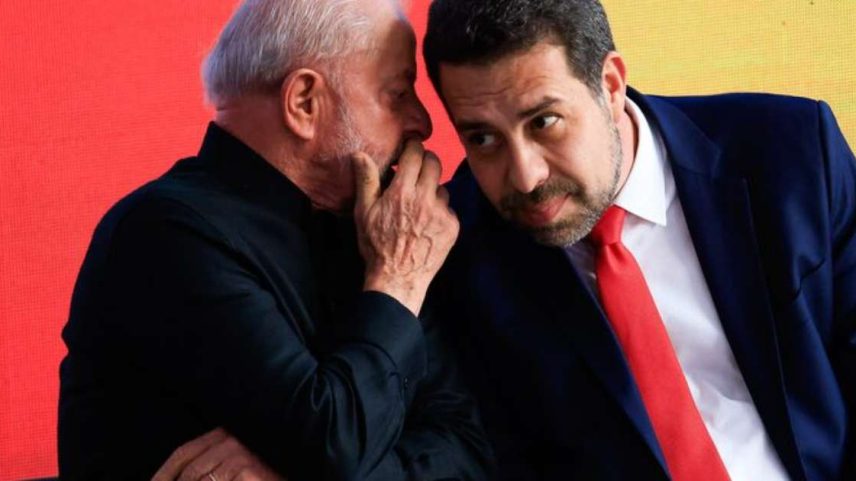 O presidente Lula e o ministro da Secretaria-Geral da Presidência da República, Guilherme Boulos