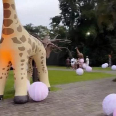Festa da filha de Ludmilla teve girafa de 5 metros e 6 mil doces