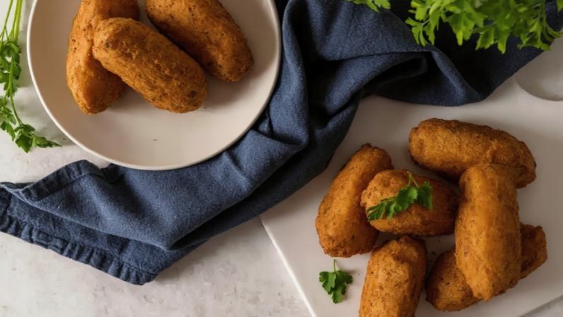 Bolinho de sardinha na airfryer fica crocante e prática para refeições rápidas