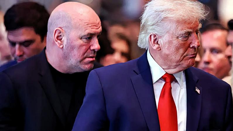 Dana White e Donald Trump em luta da UFC em Miami