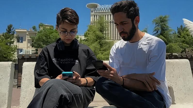 Computer sciences students Pantea and Rastin said business badly affected by the shutdown