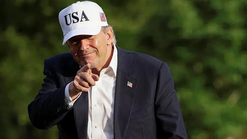 O presidente dos EUA, Donald Trump, na Casa Branca após sua viagem à China, em Washington, D.C., EUA, em 15 de maio de 2026.