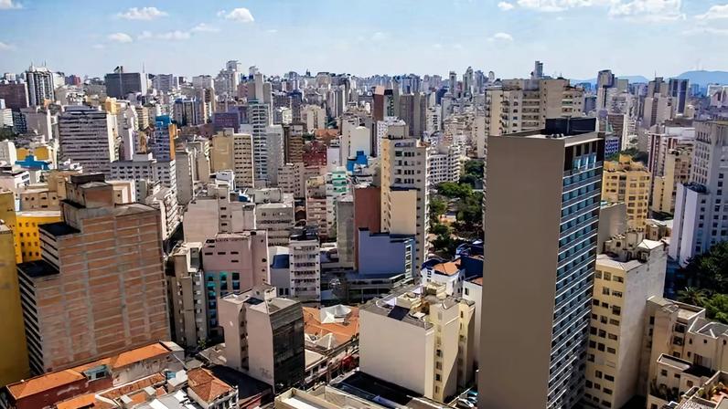 Vista de prédios na cidade de São Paulo