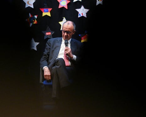 Chancellor Friedrich Merz speaks at a secondary school in Marsberg, Germany, 27 April 2026.