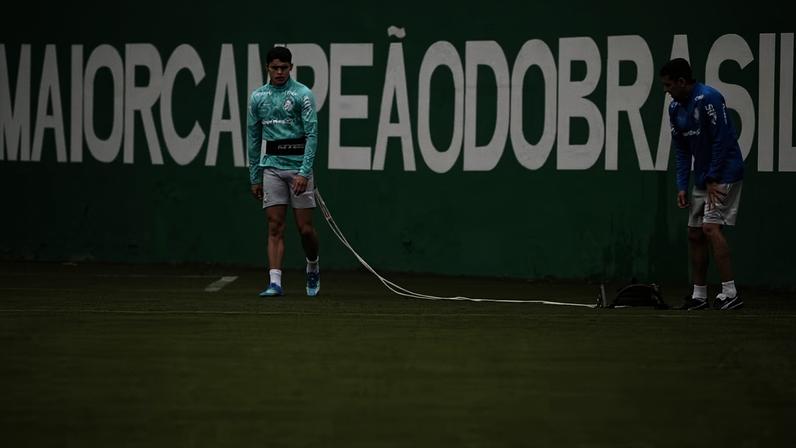 Ramón Sosa iniciou transição na Academia de Futebol do Palmeiras — Foto: Cesar Greco/Palmeiras/by Canon