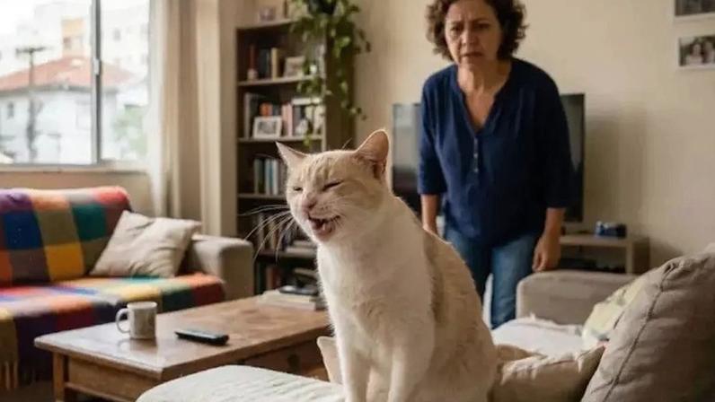 Gato espirrando muito