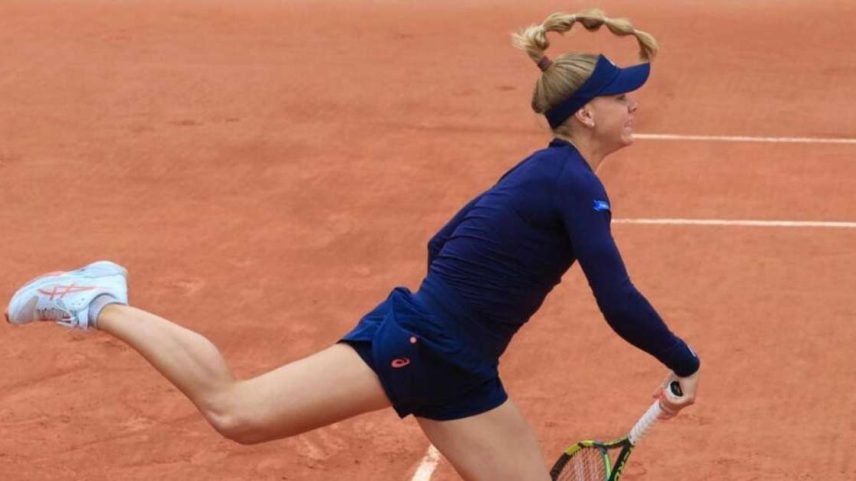 Laura Pigossi no torneio qualificatório de Roland-Garros. Em Paris, em 19 de maio de 2026.