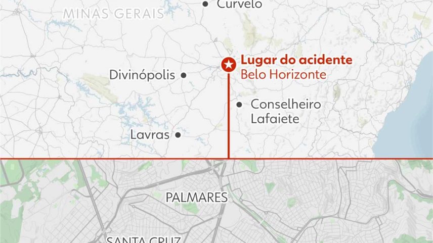INFOGRÁFICO: avião cai em BH — Foto: Arte g1
