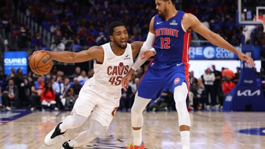 Cleveland's Donovan Mitchell scored 21 points while Detroit's Tobias Harris had 13 in the Cavs' Game 5 overtime win.
