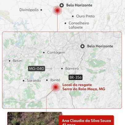 Vídeo mostra resgate de mulher encontrada em penhasco em MG após sumiço