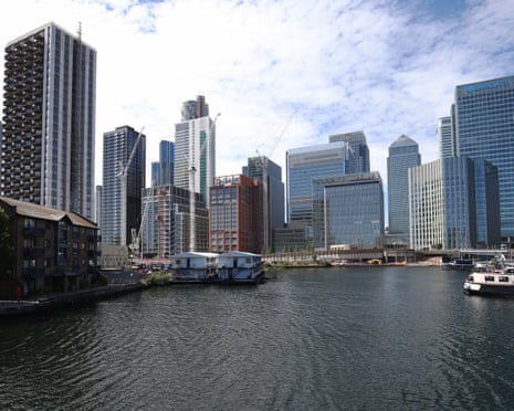 The Canary Wharf skyline in London