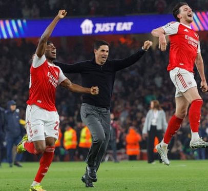 Arteta orgulhoso dos jogadores e torcedores do Arsenal após noite incrível