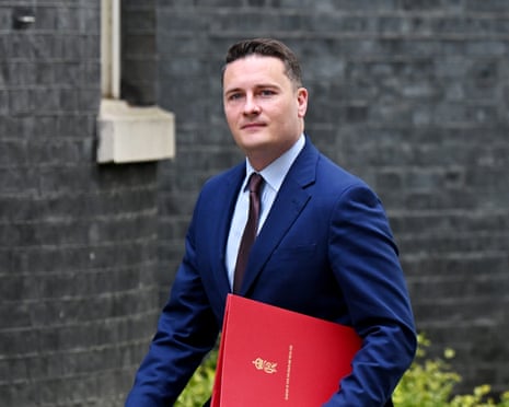 Wes Streeting in Downing Street on Tuesday. Keir Starmer would automatically be on the ballot paper in any leadership contest.