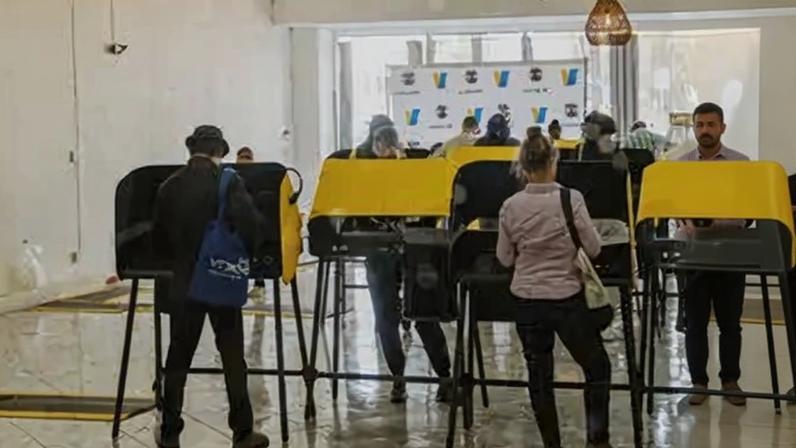 Voters casting ballots during the 2024 election in Los Angeles.