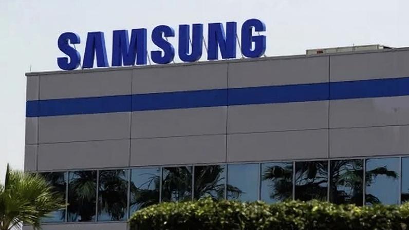 Logomarca na fachada de uma fábrica da Samsung no México (01.jun.2019)