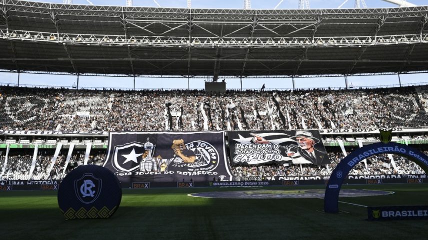 Torcida do Botafogo contra o Remo — Foto: André Durão