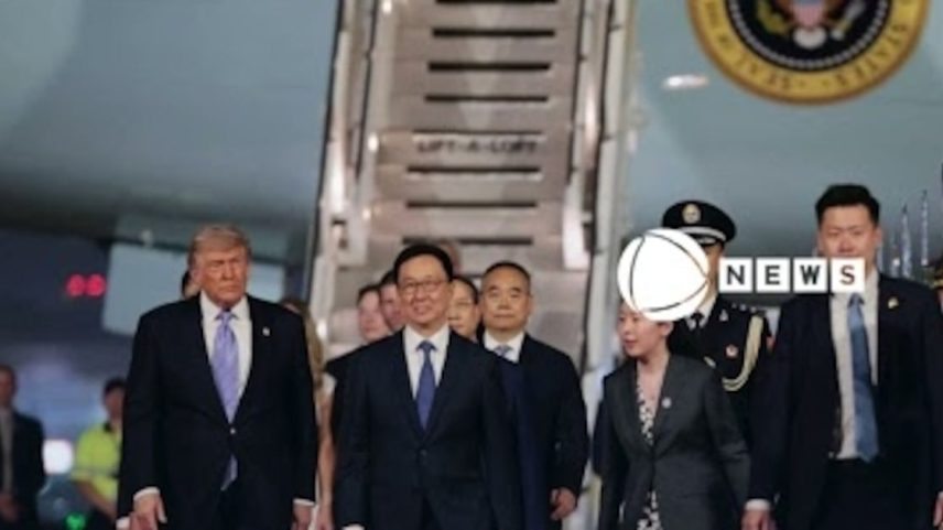 Donald Trump desembarca na China para visita oficial