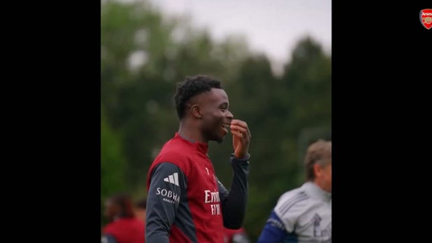 Confira o último treino do Arsenal antes do jogo de volta da semifinal da Champions League contra o Atlético de Madrid.