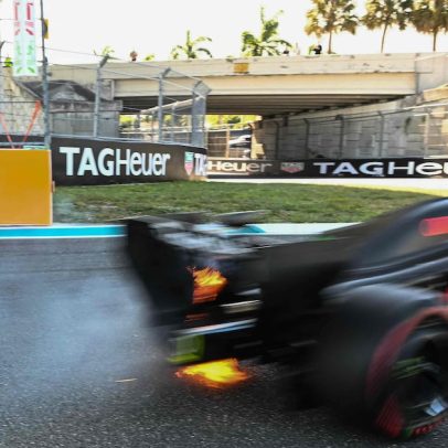 F1 Miami: Antonelli na pole, Bortoleto é 22º com carro em chamas