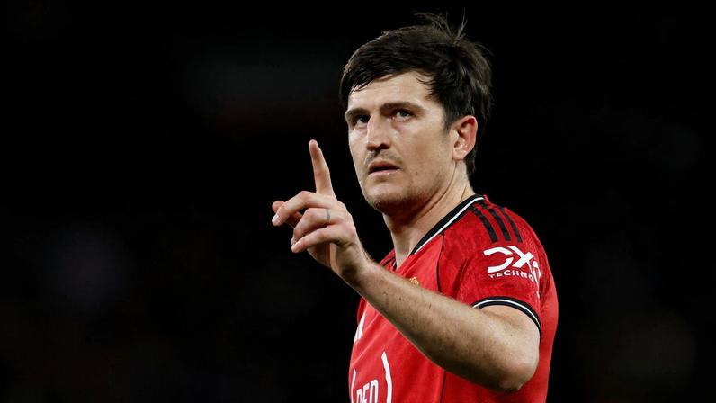 Harry Maguire em campo pelo Manchester United