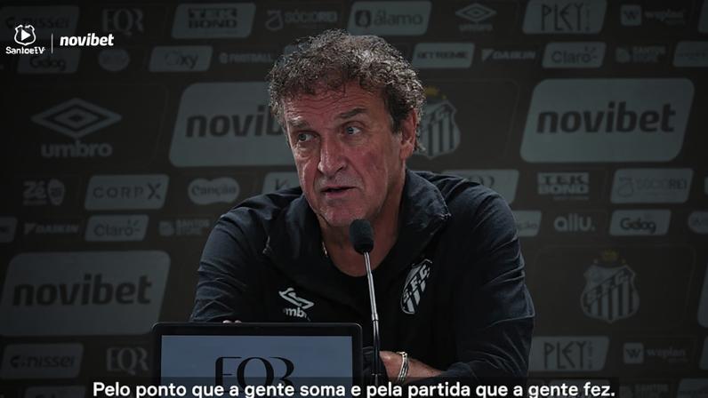 Treinador do Santos analisa resultado e desempenho do Peixe no clássico contra o Palmeiras, no Allianz Parque, pelo Campeonato Brasileiro.
