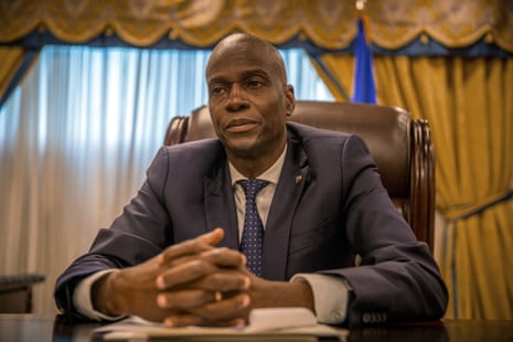 Jovenel Moise, Haiti's former president, listens during an interview in Port-Au-Prince, Haiti, in 2018.