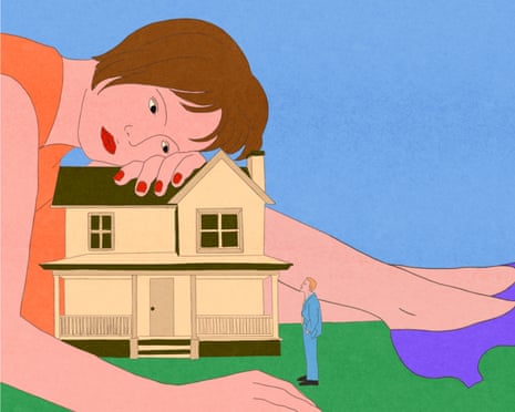 ‘The same gender group that’s constantly complaining about how women are gold diggers who exploit them for labor and money … They can’t think of what they bring to the table other than money,’ said Dr Jennie Young. Illustration: Kimberly Elliott/The Guardian