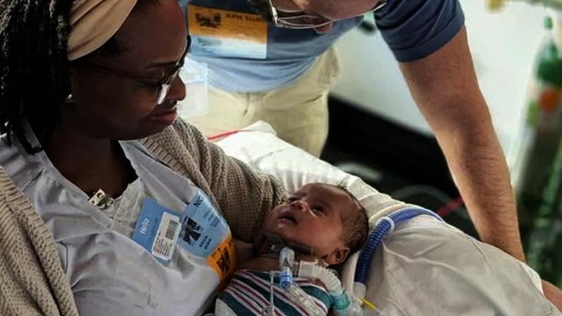 Keishera and Greg Joubert with their son, Cassian.