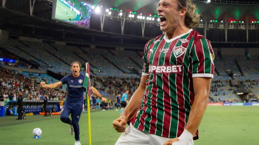 Agustín Canobbio em partida entre Fluminense e Deportivo La Guaira pela 6ª rodada da fase de grupos da Conmebol Libertadores 2026