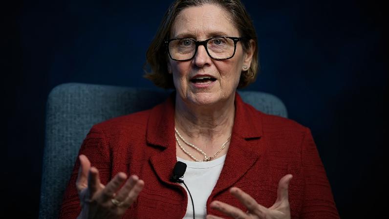 Presidente do Federal Reserve da Filadélfia, Anna Paulson 14 de abril de 2026 REUTERS/Evan Vucci