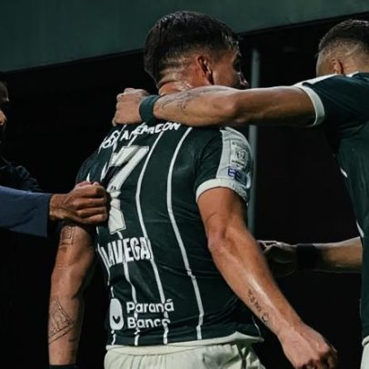 Coritiba busca virada, encosta no G4 e amplia jejum do Bahia no Brasileirão