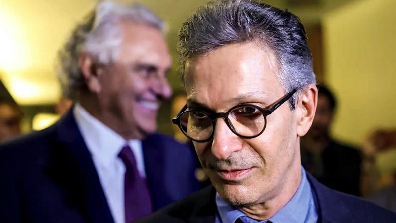 Ronaldo Caiado, ex-governador de Goiás e candidato presidencial do PSD, e Romeu Zema, ex-governador de Minas e candidato do Partido Novo — (Mateus Bonomi/ AGIF/Folhapress/VEJA)