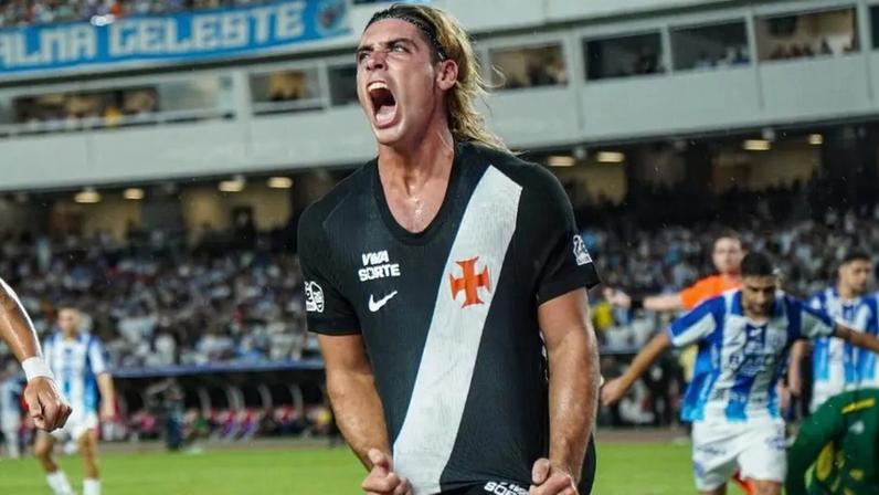 Spinelli comemora gol marcado pelo Vasco contra o Paysandu (Foto: Marx Vasconcelos/Código 19/Folhapress)