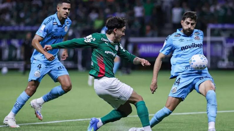 Palmeiras x Santos no Allianz Parque (Foto:Everton Okubo/Agencia F8/Folhapress)