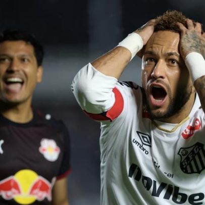 Neymar abre o placar em Santos x Bragantino
