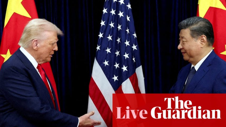 Donald Trump shakes hands with Chinese President Xi Jinping at their meeting in South Korea in October 2025