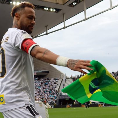 Neymar recebe amarelo; confusão marca Santos x Coritiba