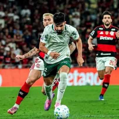 Flaco López abre o placar em Flamengo x Palmeiras