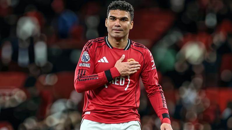 Evergreen midfielder Casemiro has scored nine goals this season for Manchester United.