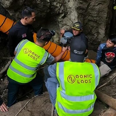 Resgatistas tentam libertar sete pessoas presas em caverna inundada no Laos