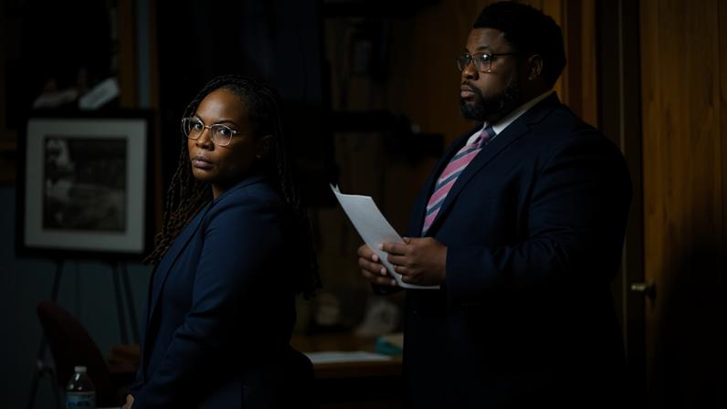 Ebony Parker during jury selection at the Newport News circuit court in Virginia on 18 May 2026.