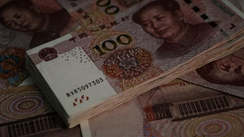 Notas de yuan, a moeda da China