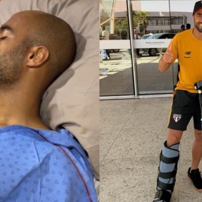 Lucas Moura celebra fé após cirurgia no hospital