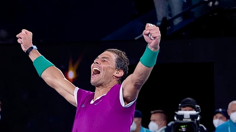 ‘Skyscraping joy’ … Rafa Nadal.