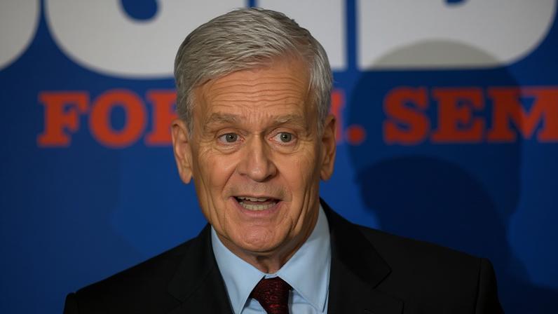 Bill Cassidy speaks to supporters during an election night watch party on 16 May 2026 in Baton Rouge, Louisiana.
