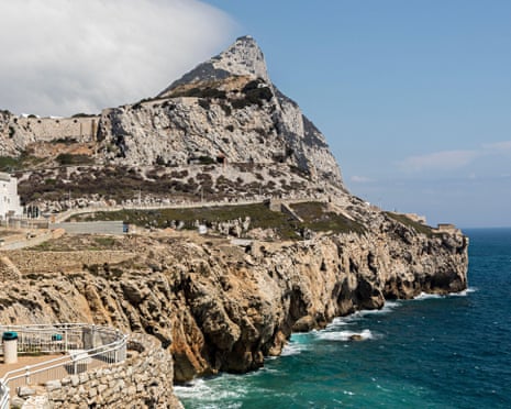 Looking towards the Rock of Gibraltar from Europa Point, from where untreated sewage is poured into the Mediterranean.