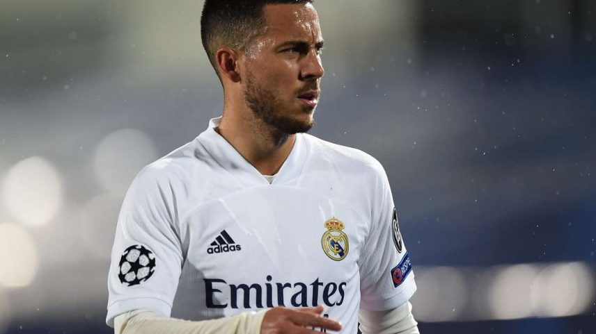 Eden Hazard atuando pelo seu último clube, o Real Madrid -