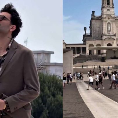 Luan Pereira cumpre promessa no Santuário de Fátima, Portugal