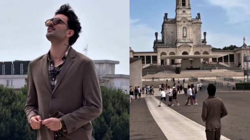 Luan Pereira pagou uma promessa no Santuário de Fátima, em Portugal, e mostrou os joelhos machucados após peregrinação