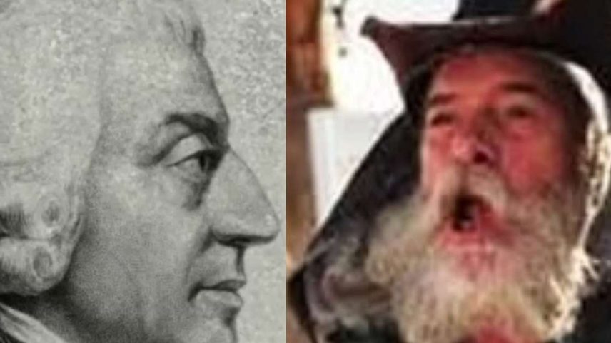 Adam Smith, economista escocês e pai da Economia Moderna: 'Nenhuma sociedade pode ser feliz se a maioria de seus membros for pobre' - na montagem, desenho do pensador e Nilo, personagem de José de Abreu na novela 'Avenida Brasil'.